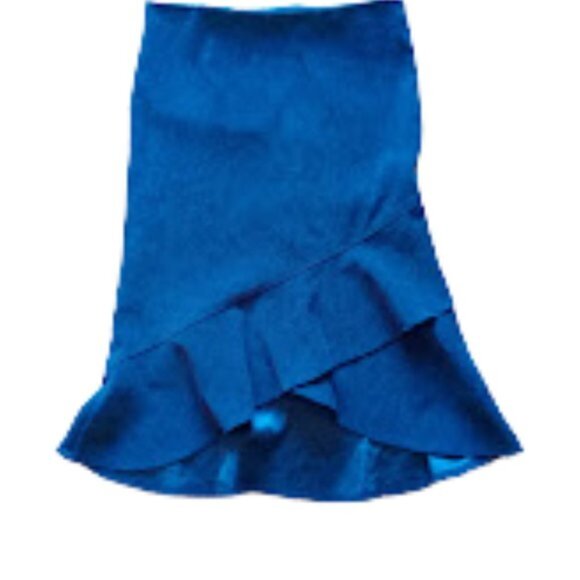 -LE CHATEAU Brown Micro Fiber Midi Skirt Size 7 - Picture 2 of 2